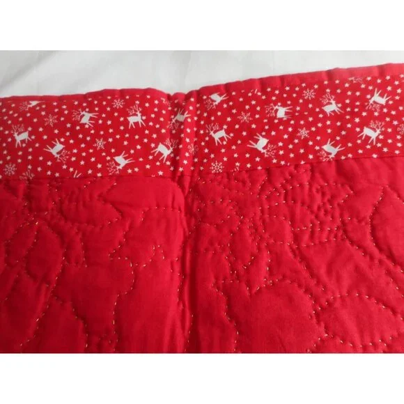 Poinsettia Christmas Wall Hanging Holiday Home Decoration Square Shape 22.5" - Picture 3 of 8